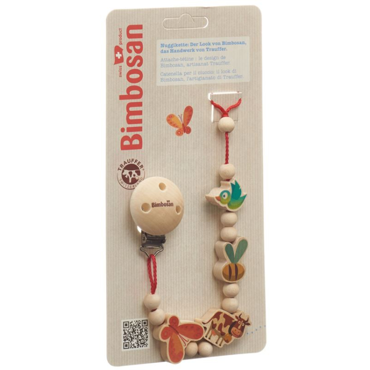 Bimbosan Wooden soother chain