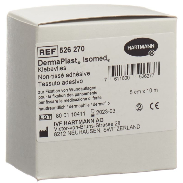 Dermaplast Isomed adhesive fleece 5cmx10m white roll