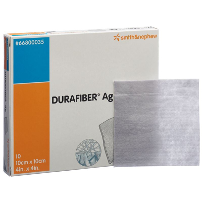 Durafiber ag wound dressing 10x10cm sterile 10 pcs