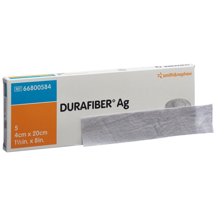 Durafiber AG pembalut luka 4x20cm steril 5 pcs