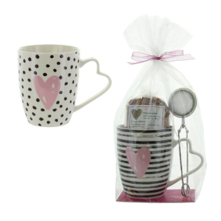 Herboristeria gift Blütenzauber heart with cup Pink