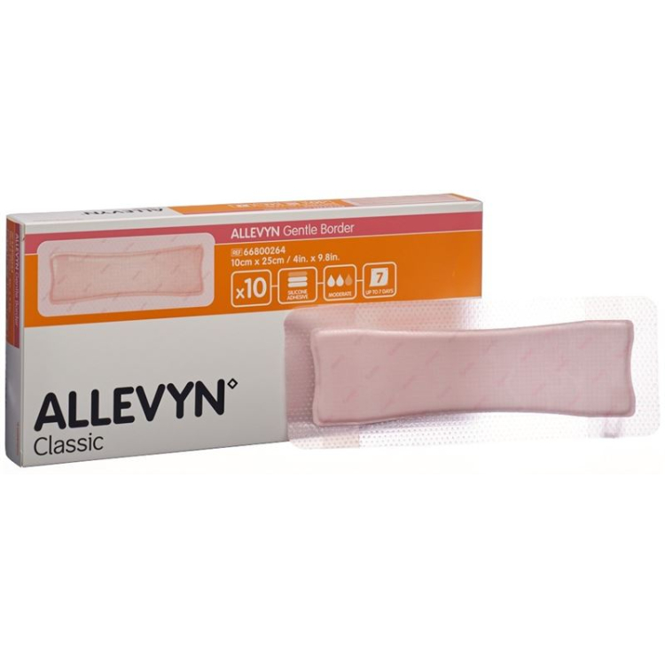 Allevyn Gentle Border dressing 10x25cm 10 pcs