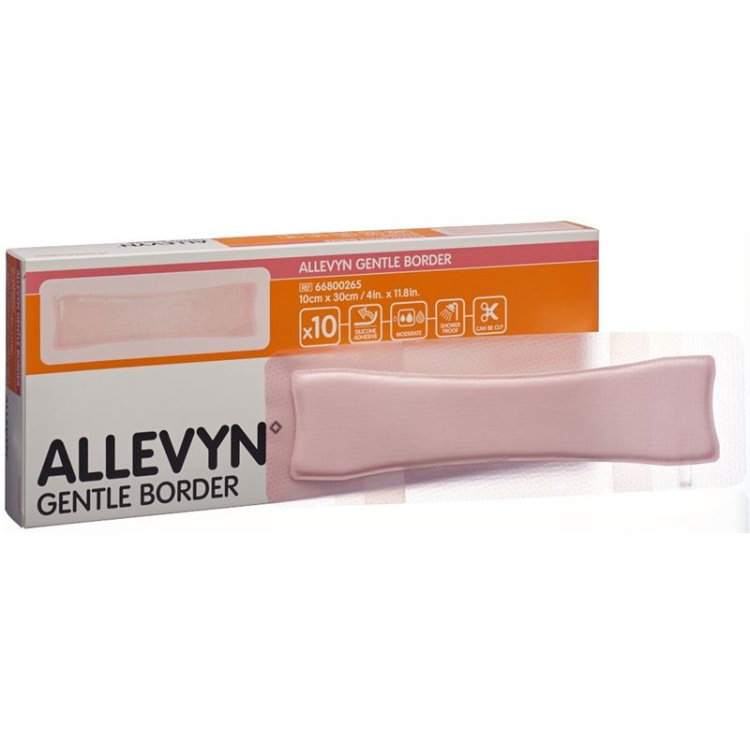 Allevyn Gentle Border dressing 10x30cm 10 pcs