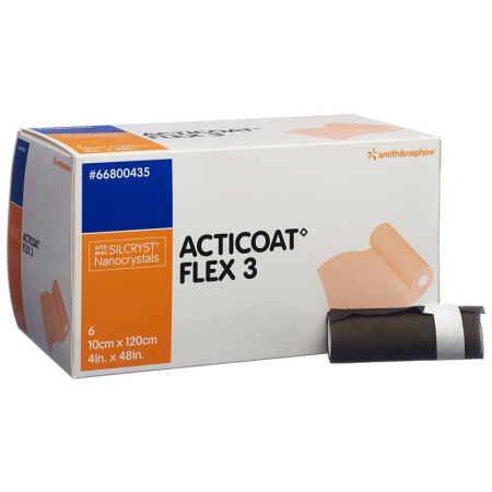 Acticoat Flex 3 apósito para heridas 10x120cm 6 uds