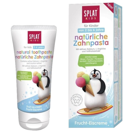 SPLAT Kids toothpaste 2-6 Fruit Ice-Cream Tb 50 g