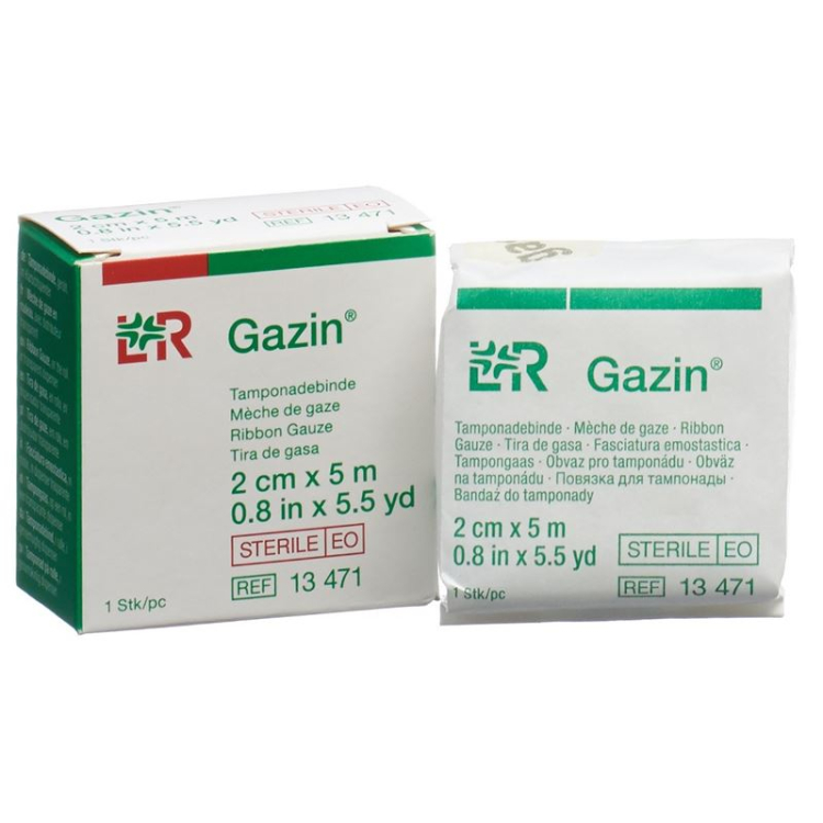 Gazin tamponadebandasjer 2cmx5m sterile