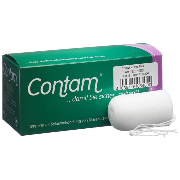 Contam Vaginaltampon 40mm Extra Plus Spezialgrösse 5 Stk