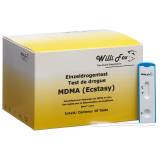 Willi Fox teste de drogas MDMA Ecstasy urina única 10 unid.