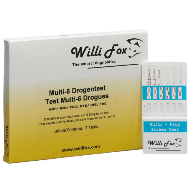 Willi Fox drug test Multi 6 drug urine 10 pcs