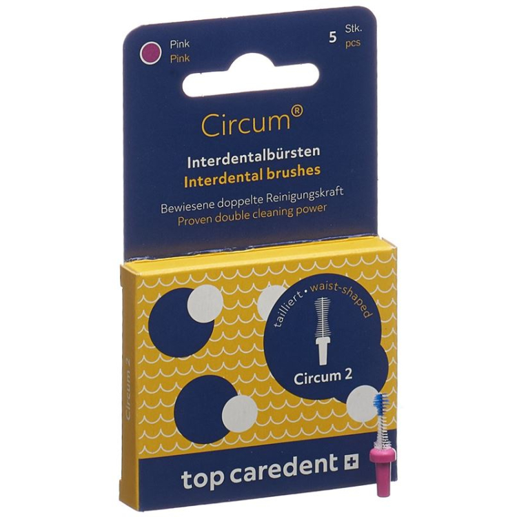 Межзубная щеточка Top Caredent Circum 2 CDB-2 розовая >1,10 мм 5