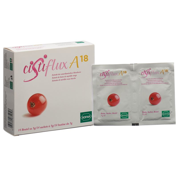 Cistiflux A18 Nahrungsergänzung Cranberry 14 Btl 5 g