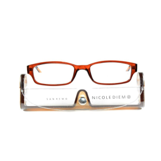 Óculos de leitura Nicole Diem 1.50dpt San Remo marrom/cristal