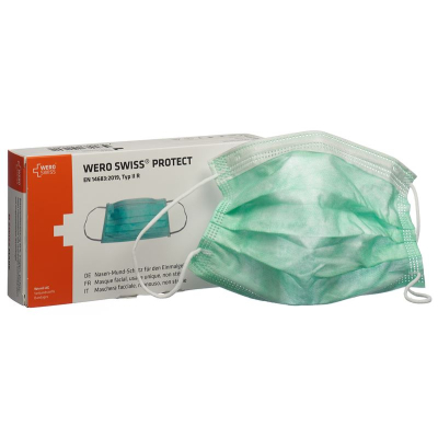 WERO SWISS Protect Mask Type II R Swiss Made EN 14683 50 pcs