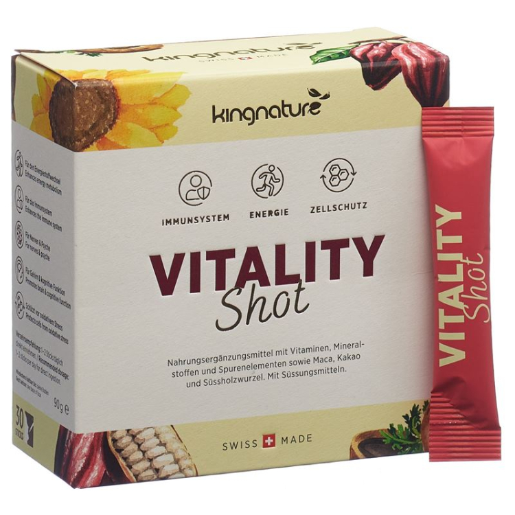 Kingnature Vitality Shot Plv Stick 30 Stk