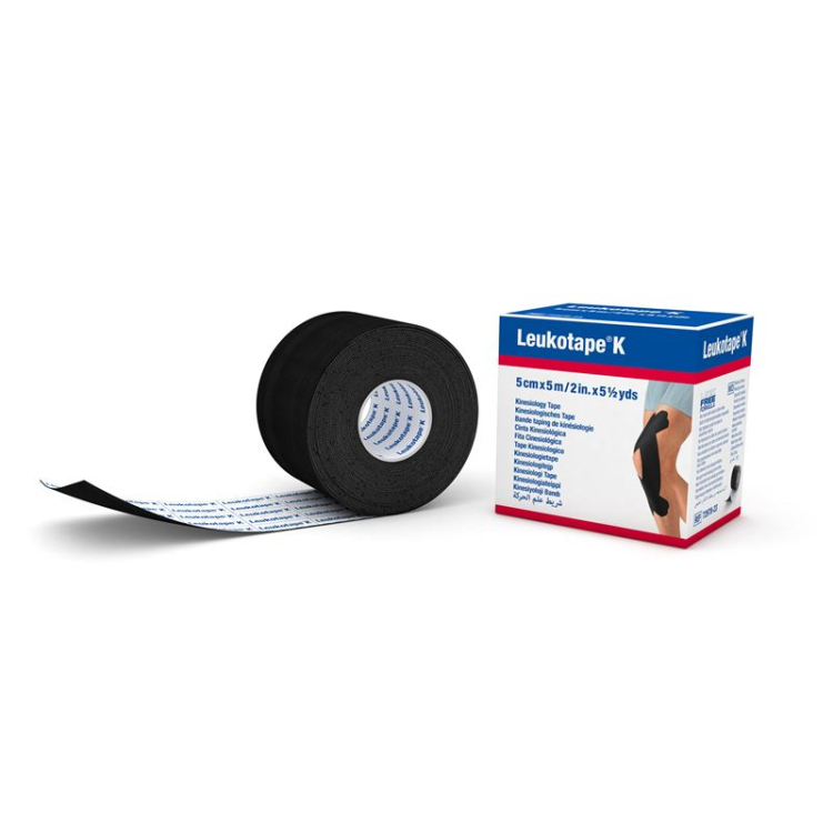 Leukotape K gipsverband 5mx5cm zwart 5 st