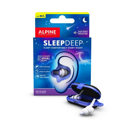 ALPINE SleepDeep earplugs with euro hole 1 pair