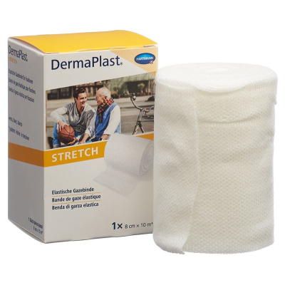 DERMAPLAST STRETCH gauze bandage 8cmx10m white