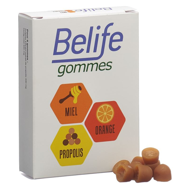 Belife gommes Propolis Honig-Orange Ds 45 q