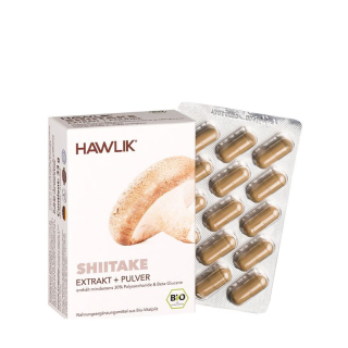Hawlik Shiitake Extract + Powder Caps 120 pcs