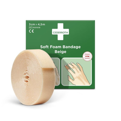 Cederroth soft foam bandage 3cmx4,5m beige