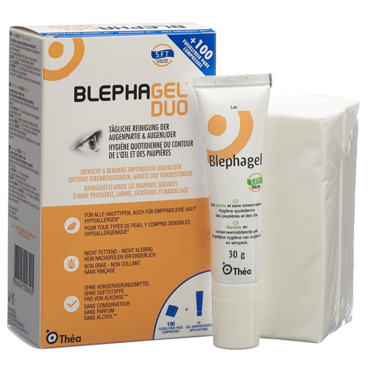 BLEPHAGEL Duo gelis 30g + 100 įklotų