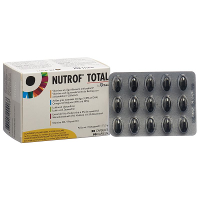 Nutrof Total Vit Spurenelement Omega 3 Kaps D3-vitamin 90 Stk