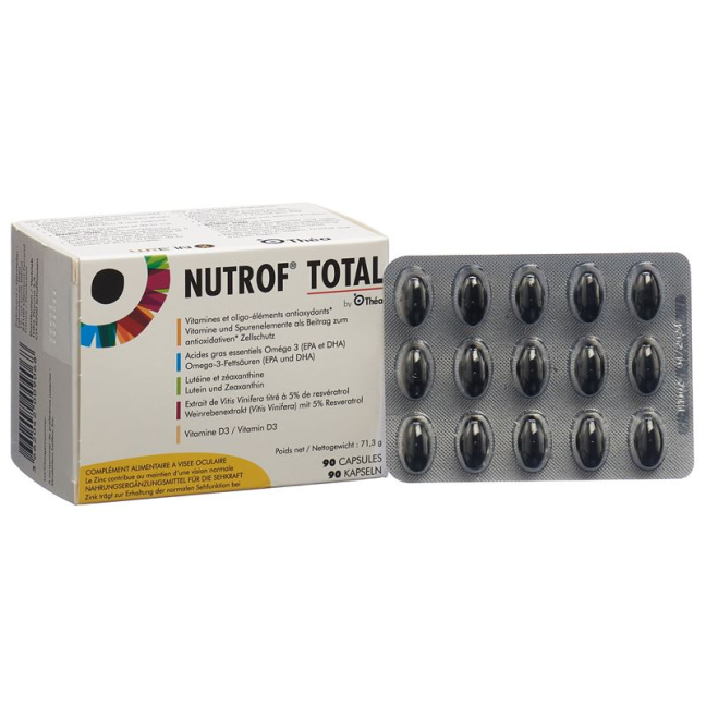 Nutrof Total Vit trace element Omega 3 Caps Vitamin D3 90 pcs