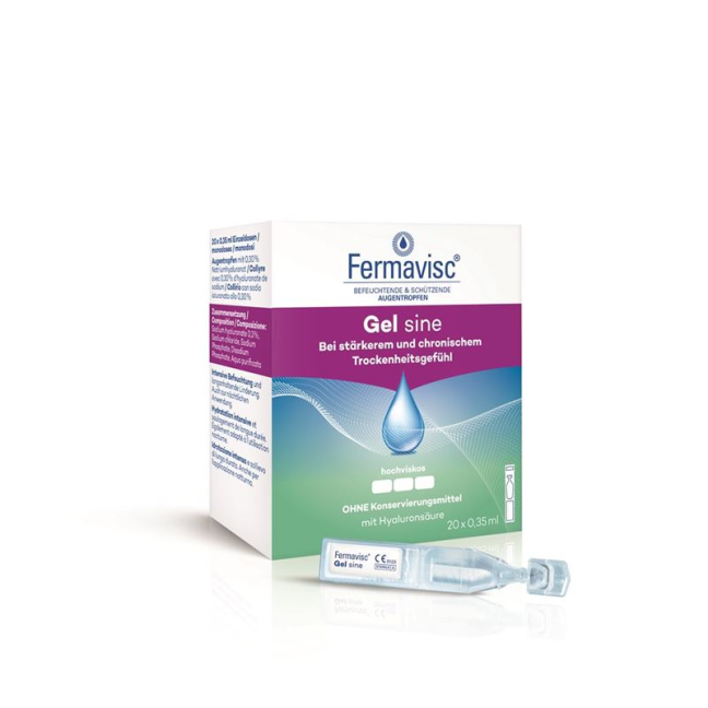 Buy Fermavisc Gel sine Gtt Opht 20 Monodos 0.35 ml online at Beeovita