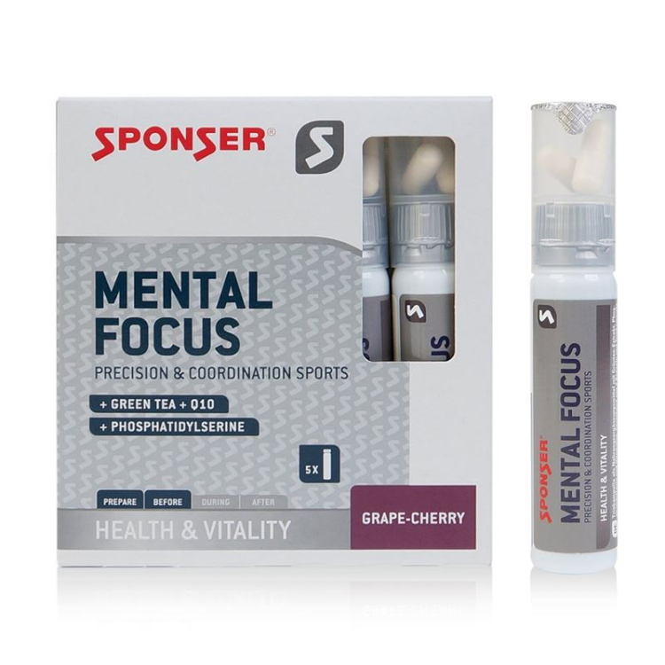 Sponzor Mental Focus ovocný box 5 ampuliek na pitie 25 ml + 5 x 2 cca