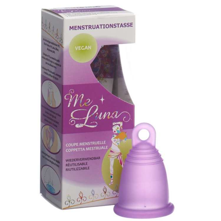 Me Luna menstrual cup Classic S Ring Violet