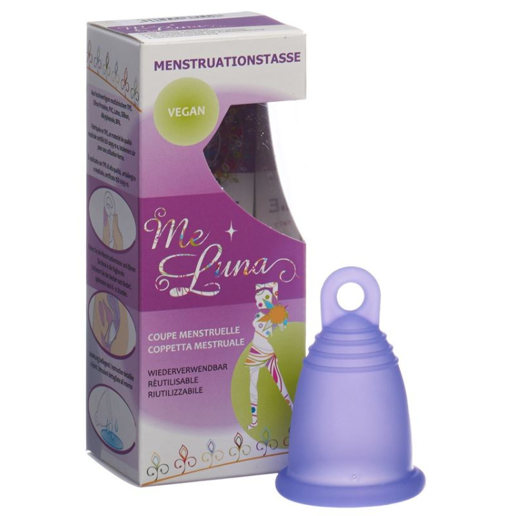 Me Luna menstrual cup Sport M ring blue-violet