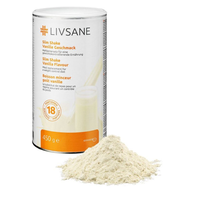 Livsane Slim Shake Vanille Geschmack 450 g