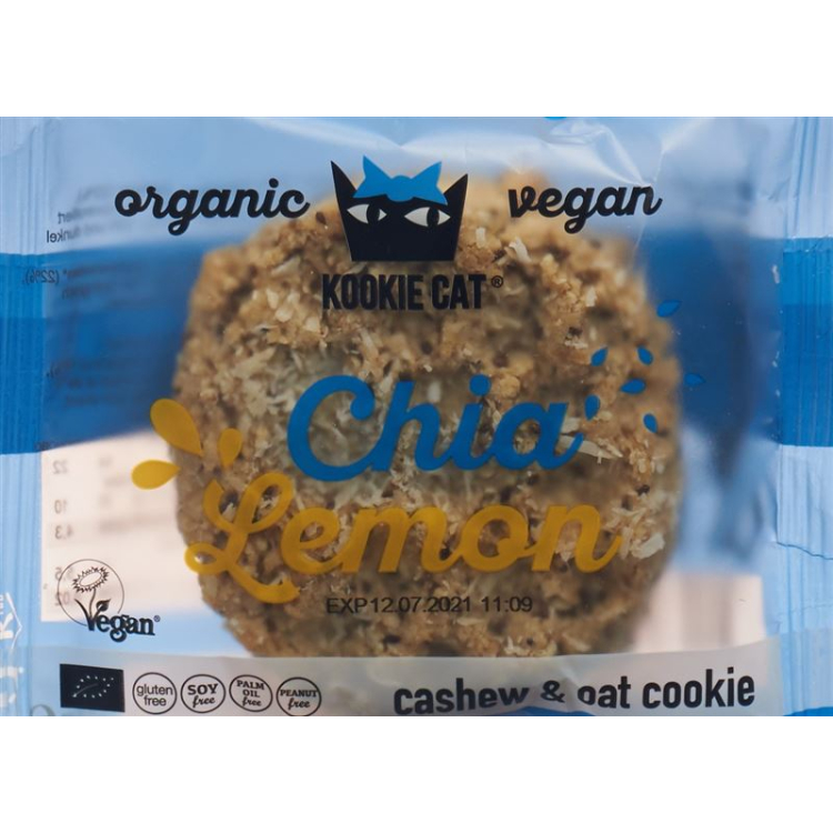 Kookie Cat Chia Lemon Cookie 12 x 50 g