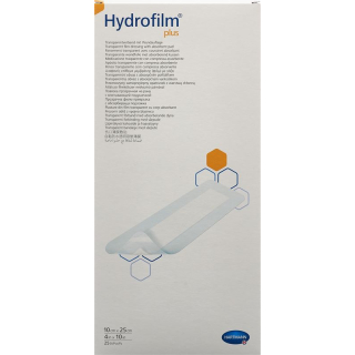 Hydrofilm PLUS წყალგაუმტარი ჭრილობის სახვევი 10x25 სმ სტერილური 25 ც.