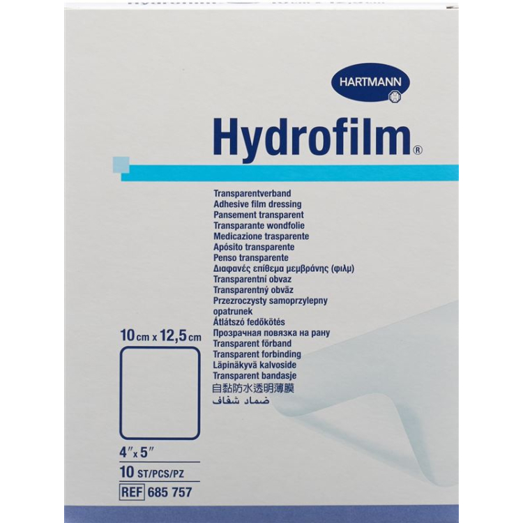 Hydrofilm transparent bandage 10x12,5cm 100 stk