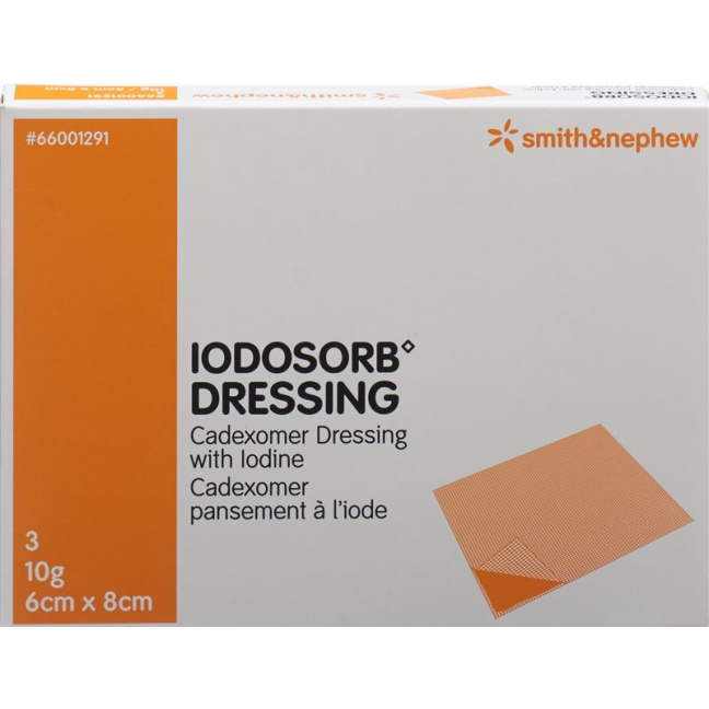 Iodosorb-sidos 10 g 6x8cm 5 kpl