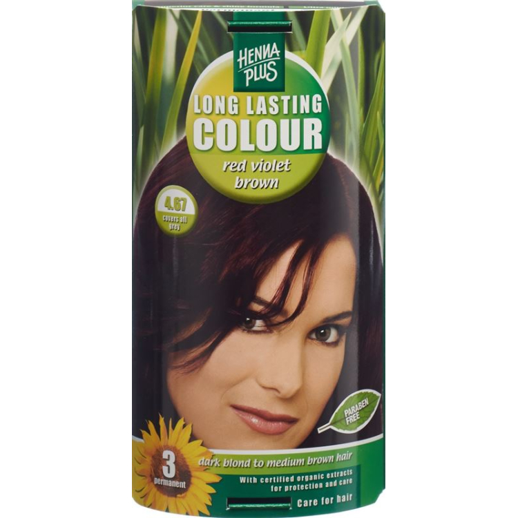 HENNA PLUS Long Last Color 4,67 henna red vio bro