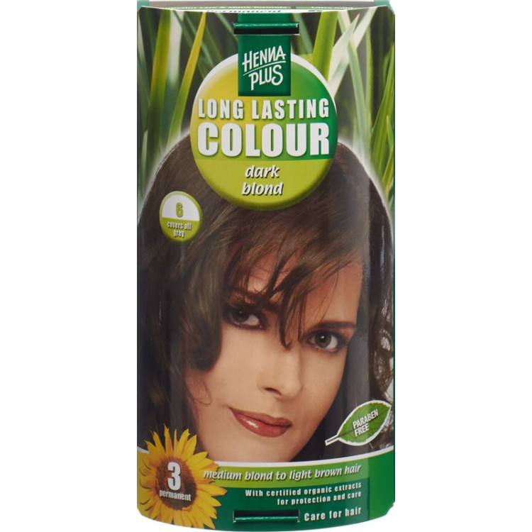 HENNA PLUS Long Last Color 6 темно-русявий