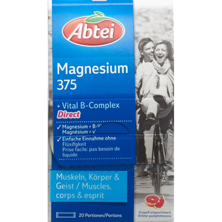 Abtei Magnesium 375 + Vitamin B Complex 20 portions