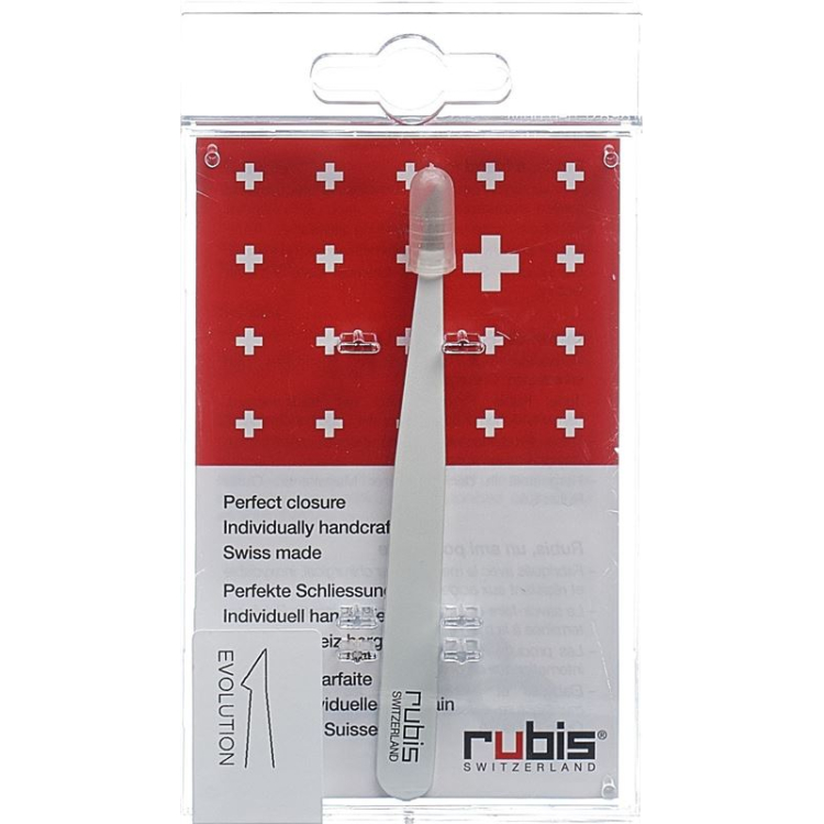 Pinza Rubis evolution acero inoxidable blanco