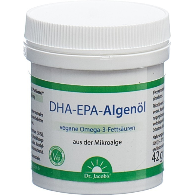 DR. JACOB'S DHA-EPA-Algenöl Kaps - Dietary Supplement for Brain Health