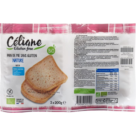 Les Recettes de Céliane natural toast gluten-free 2 x 200 g