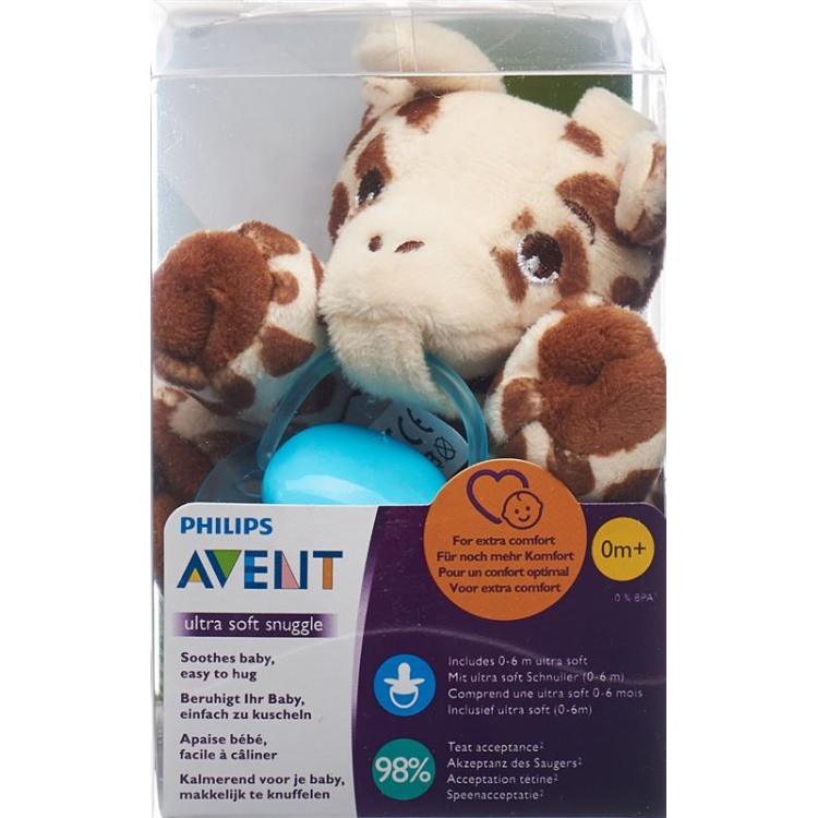 Avent Philips Snuggle + ultra soft giraffe turquoise