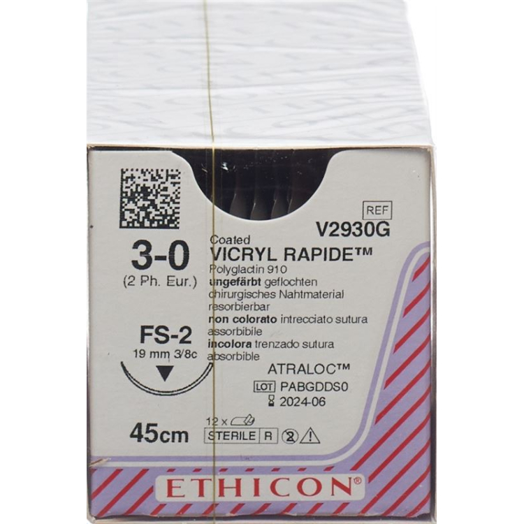 VICRYL RAPID 45cm boyasız 3-0 FS-2 36 əd