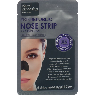 skin republic Charcoal Nose Strips Btl 6 pairs