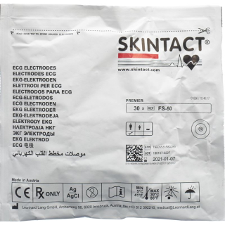 Ηλεκτρόδια ΗΚΓ Skintact αφρός PE ενηλίκων στρογγυλό FS-50 30 τεμ
