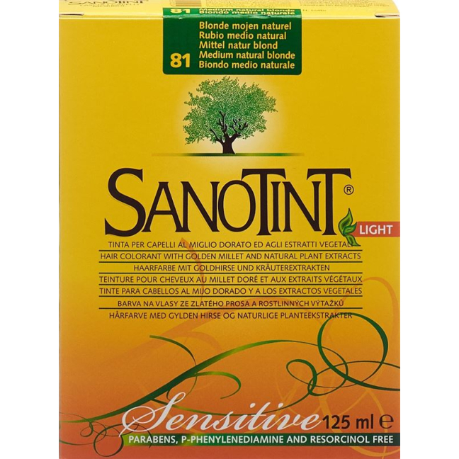 Sanotint Sensitive Light hair color 81 medium natural blonde