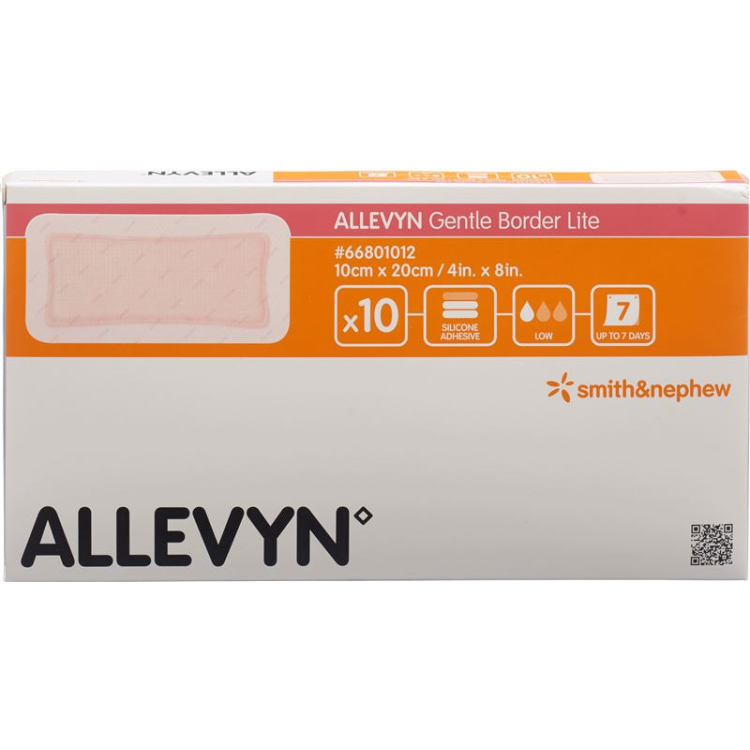 Allevyn Gentle Border Lite 10x20cm 10 pcs