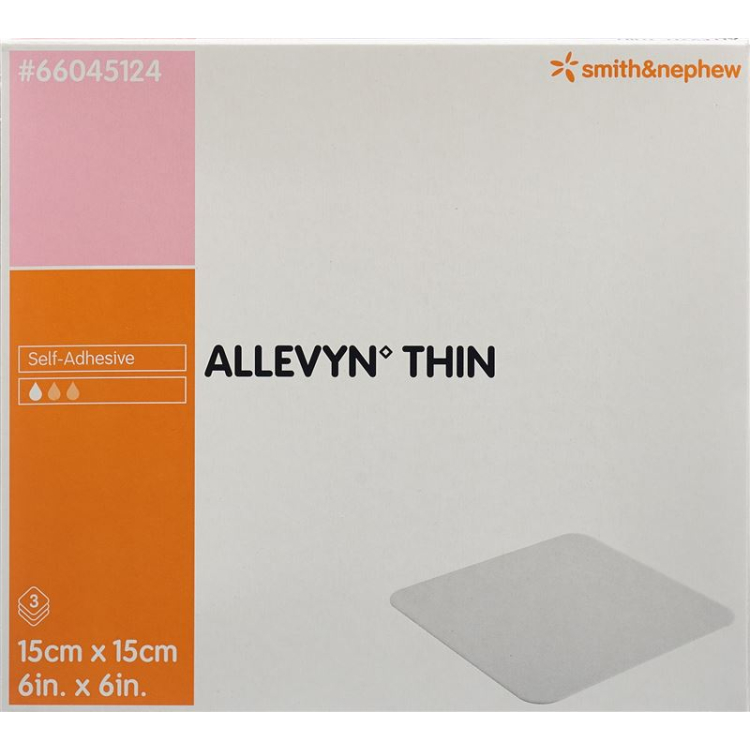 Allevyn Thin dressing 15x15cm 3 pcs