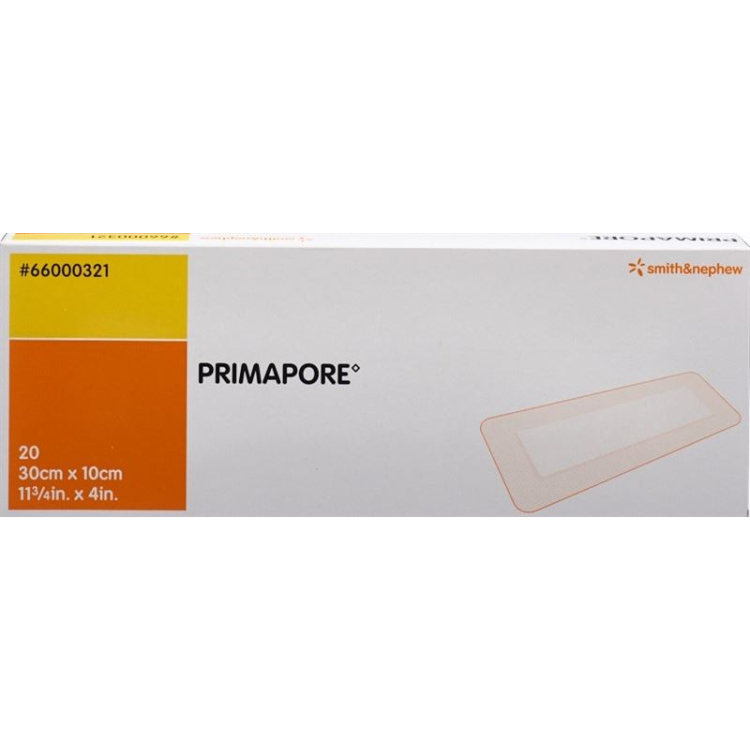 Primapore 상처 드레싱 30x10cm 멸균 20개